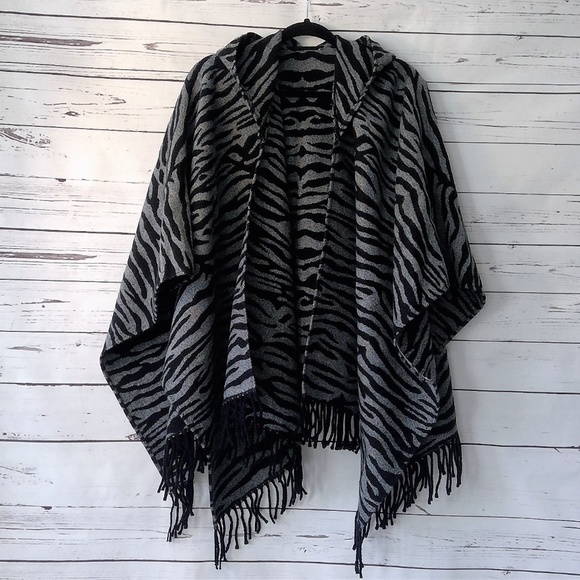 Sweaters - Hooded Poncho